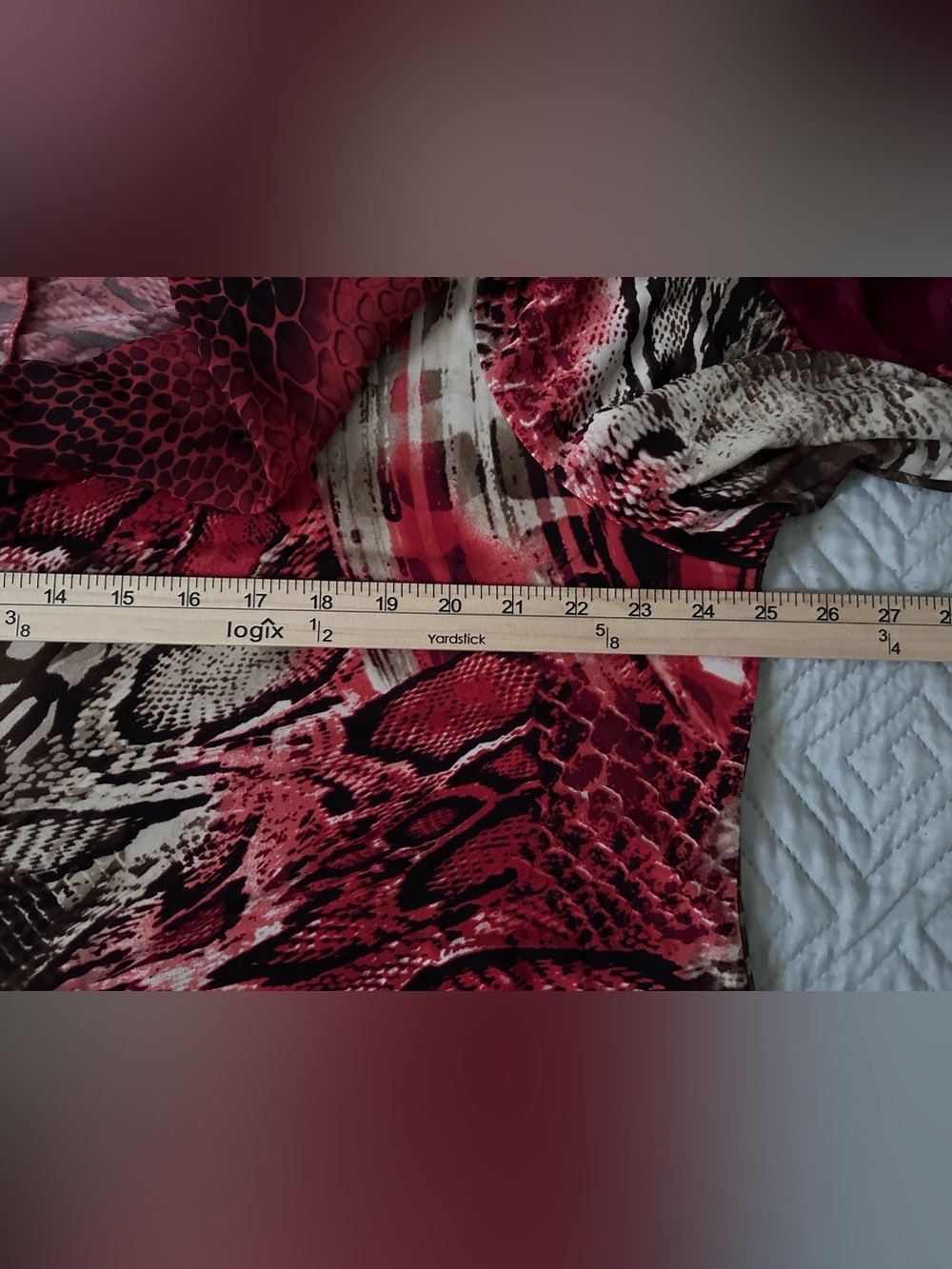 NWOT Susan Graver Red Animal Print Cowl Neck Tunic Top 1X - Picture 9 of 11